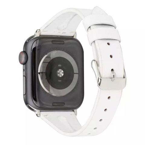 Кожаный ремешок V-Leather на Apple Watch 38/40/41mm White Кожаный ремешок V-Leather на Apple Watch 38/40/41mm White
